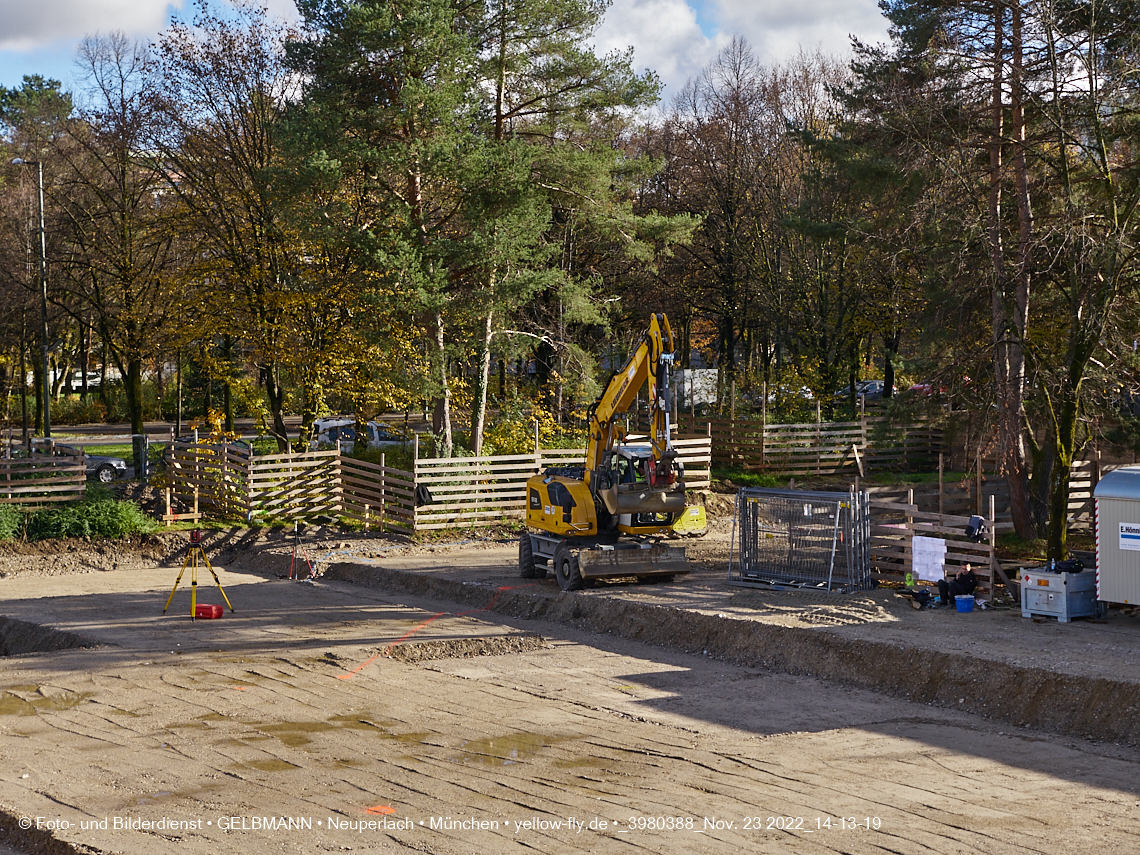 23.11.2022 - Baustelle an der Quiddestraße Haus für Kinder in Neuperlach